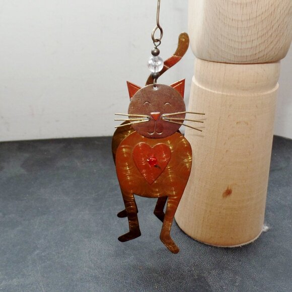 Super Cool Mixed Metal Hanging Cat Ornament shipper39 shipper39 (3 - Picture 2 of 12